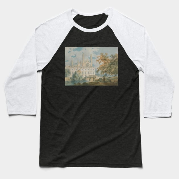 Clare Hall and King’s College Chapel, Cambridge, from the Banks of the River Cam, 1793 Baseball T-Shirt by Art_Attack